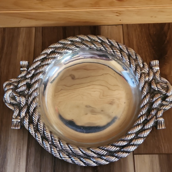 Rare Silver Rope Design Decorative Bowl - Picture 4 of 5